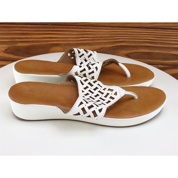 RAW Hide Size 38 Sandal Flip Flop White‎ Synthetic Women M - Picture 5 of 10